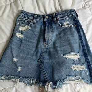 denim mini skirt